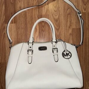 Michael Kors Cream Satchel Bag
